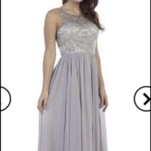 Silver prom dress